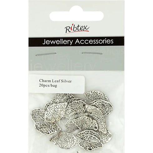 17mm Metal Alloy Leaf Charms